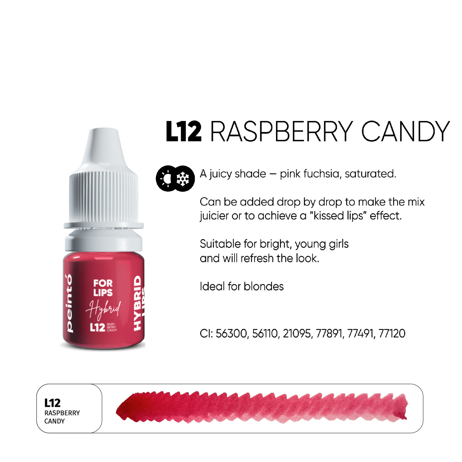 PEINTO ტუჩის პიგმენტი L12 Raspberry Candy